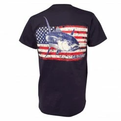 Calcutta Men's American Flag Tuna T-shirt