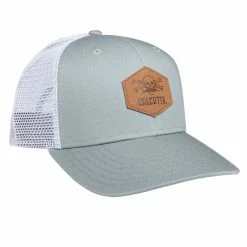 Calcutta Apparel Sage And Leather Patch Hat