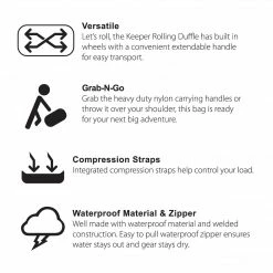 Calcutta Keeper Dry Waterproof Wheeled Duffel 82