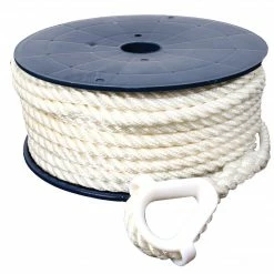 Invincible Marine Boating & Marine Anchor Line - 3/8" 3-Strand Twisted Nylon (Multiple Lengths)