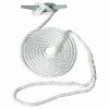Invincible Marine Boating & Marine Dock Line - 3/8" Twisted Nylon Hand Spliced 3-strand White (Multiple Lengths)