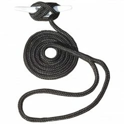 Invincible Marine Dock Line - 1/2" Hand Spliced Double Braid Black (Multiple Lengths)