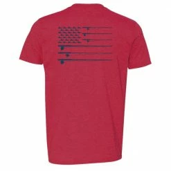 Calcutta Men's Fishing Rod Flag T-Shirt Apparel