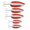 South Bend Fishing Gear Red & White Spoons 5 Pack