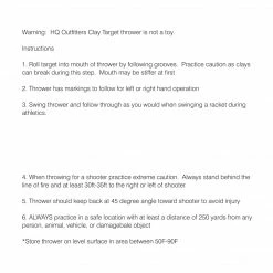 HQ Outfitters Hunting Gear Hand Target Thrower