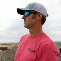 Calcutta Men's Fishing Rod Flag T-Shirt Apparel